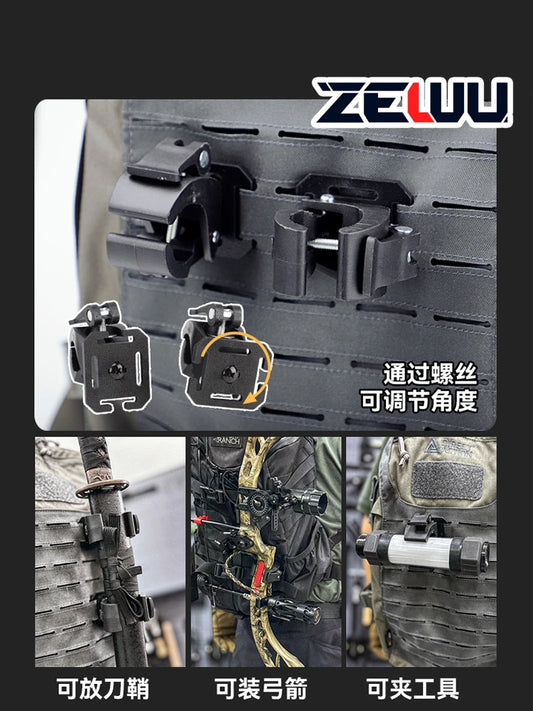 MOLLE quick release tool clip with adjustable axe cover for outdoor self-defense and portable EDC tool