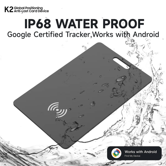 Wallet Tracker Card, Rechargeable Thin Finder, Works with Google Find My (Android Only),Item Locator for Luggage Tags Passports