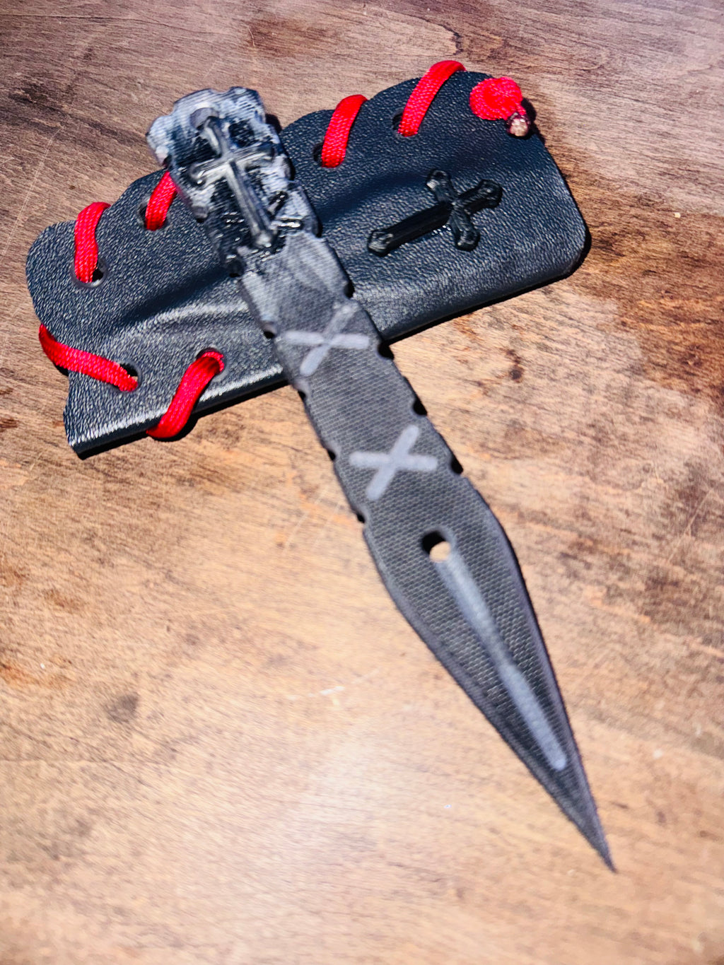 Christian Cross G10 Knife