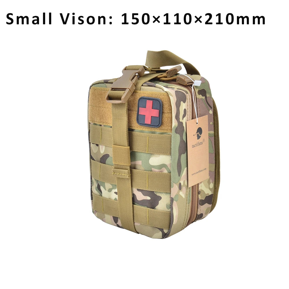 TACTIFANS First Aid Pouch Patch Bag Molle Hook and Loop Amphibious Tactical Medical kit EMT Emergency EDC Rip-Away Survival IFAK