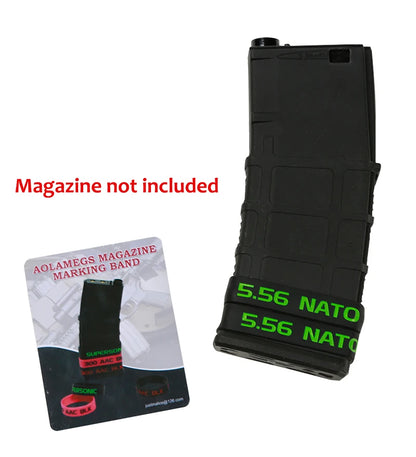 6 Pcs Magazine Marking Band for 7.62x39 5.56 Nato 300 Blackout 6.5 CREEDMOOR Magazine Marking Rubber Band Muti-Colors