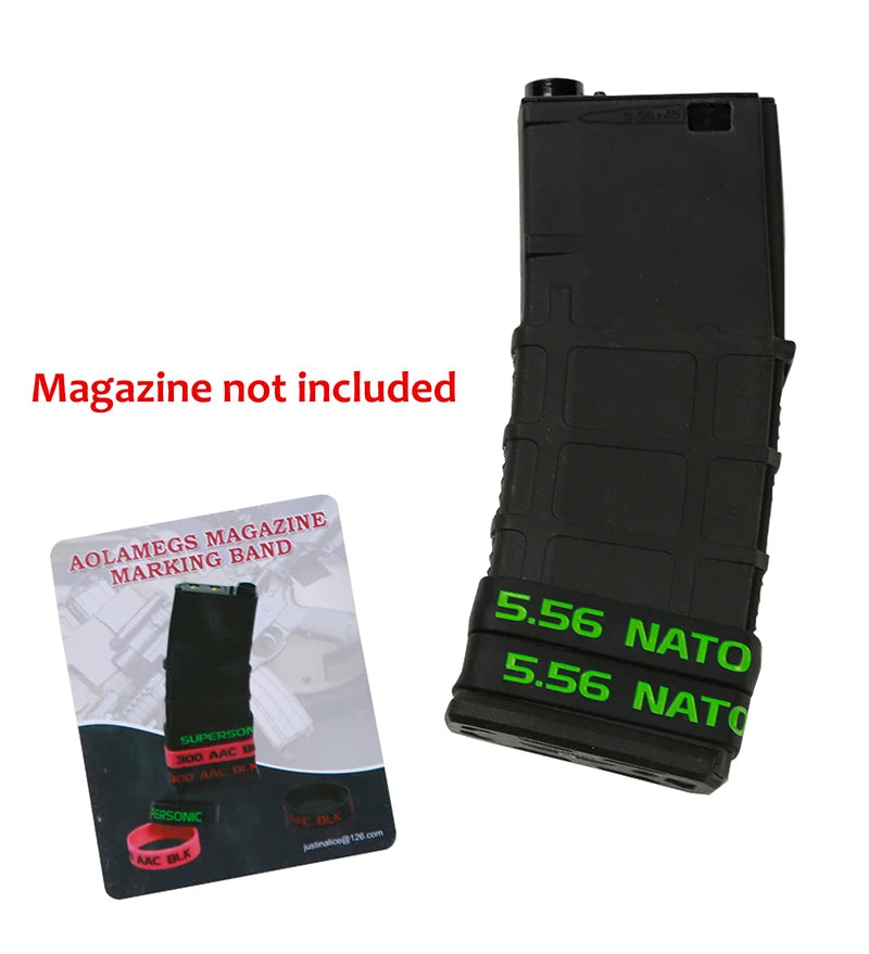 6 Pcs Magazine Marking Band for 7.62x39 5.56 Nato 300 Blackout 6.5 CREEDMOOR Magazine Marking Rubber Band Muti-Colors