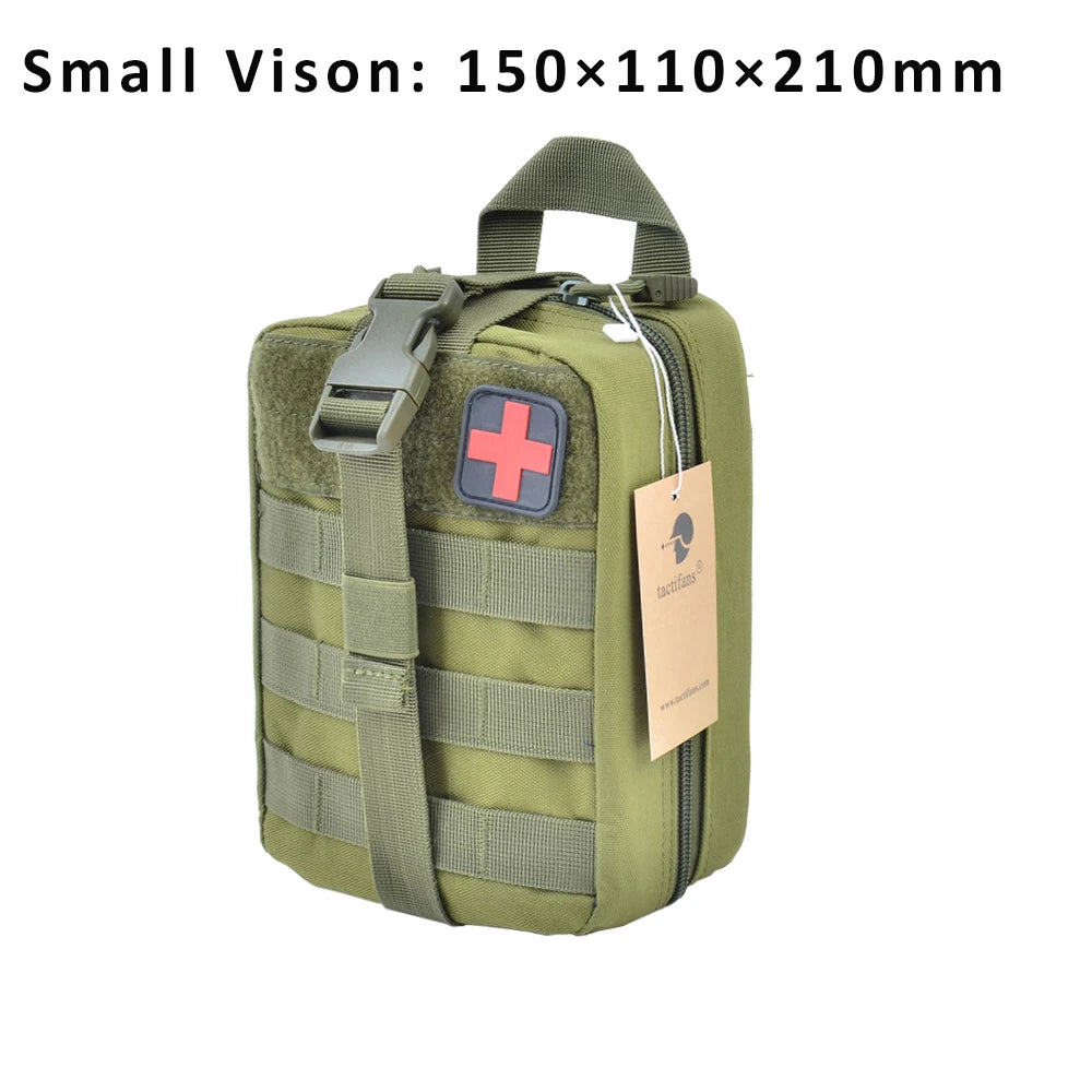 TACTIFANS First Aid Pouch Patch Bag Molle Hook and Loop Amphibious Tactical Medical kit EMT Emergency EDC Rip-Away Survival IFAK