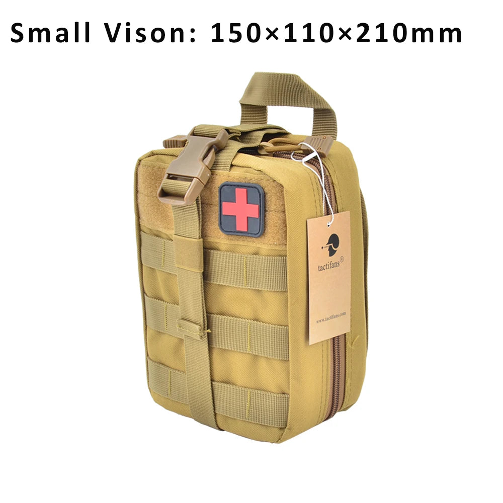 TACTIFANS First Aid Pouch Patch Bag Molle Hook and Loop Amphibious Tactical Medical kit EMT Emergency EDC Rip-Away Survival IFAK