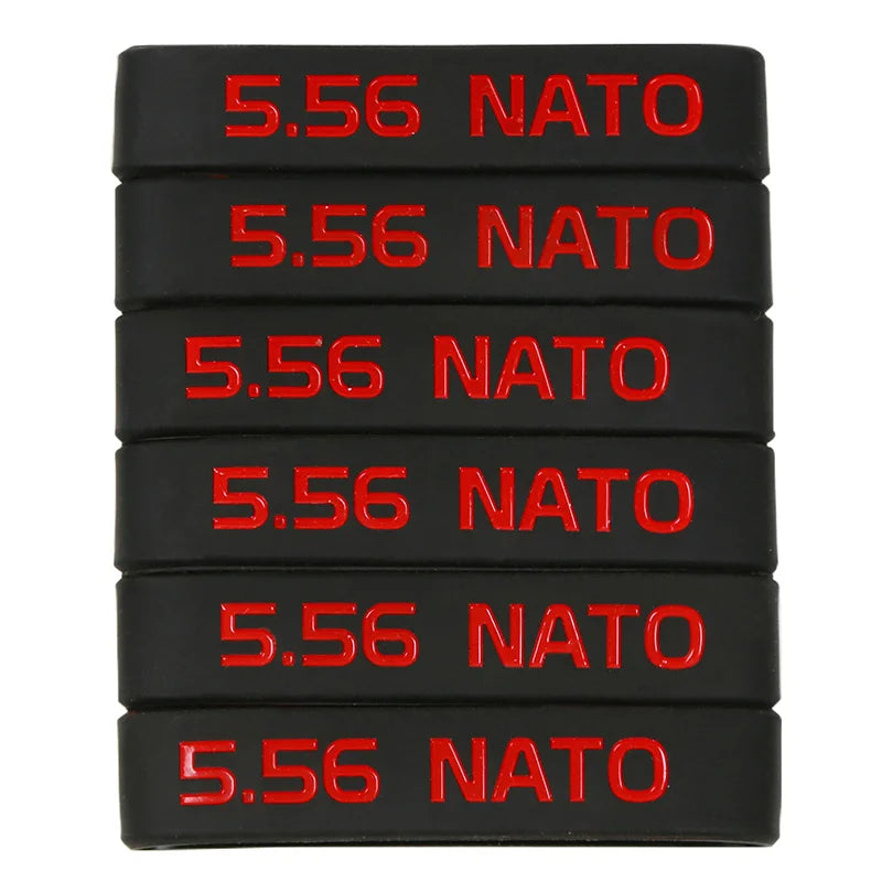 6 Pcs Magazine Marking Band for 7.62x39 5.56 Nato 300 Blackout 6.5 CREEDMOOR Magazine Marking Rubber Band Muti-Colors