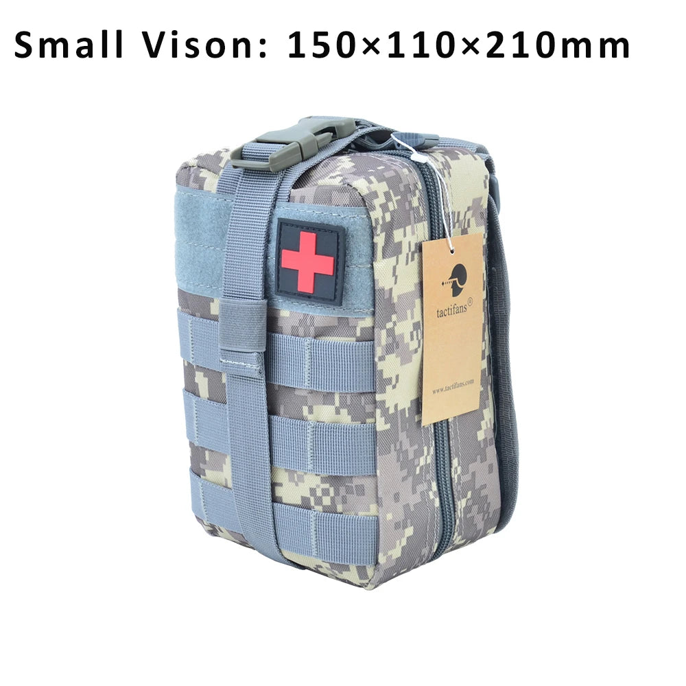 TACTIFANS First Aid Pouch Patch Bag Molle Hook and Loop Amphibious Tactical Medical kit EMT Emergency EDC Rip-Away Survival IFAK