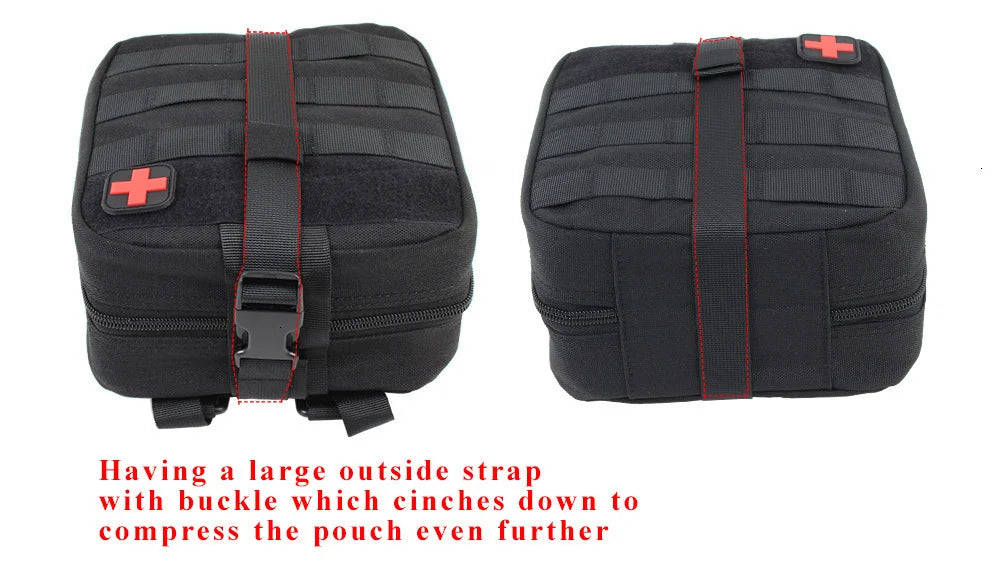 TACTIFANS First Aid Pouch Patch Bag Molle Hook and Loop Amphibious Tactical Medical kit EMT Emergency EDC Rip-Away Survival IFAK