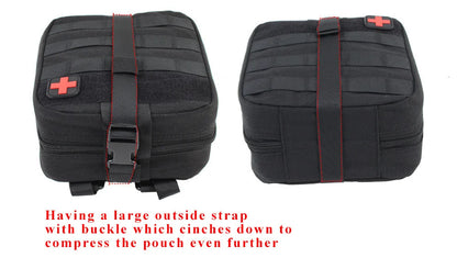 TACTIFANS First Aid Pouch Patch Bag Molle Hook and Loop Amphibious Tactical Medical kit EMT Emergency EDC Rip-Away Survival IFAK