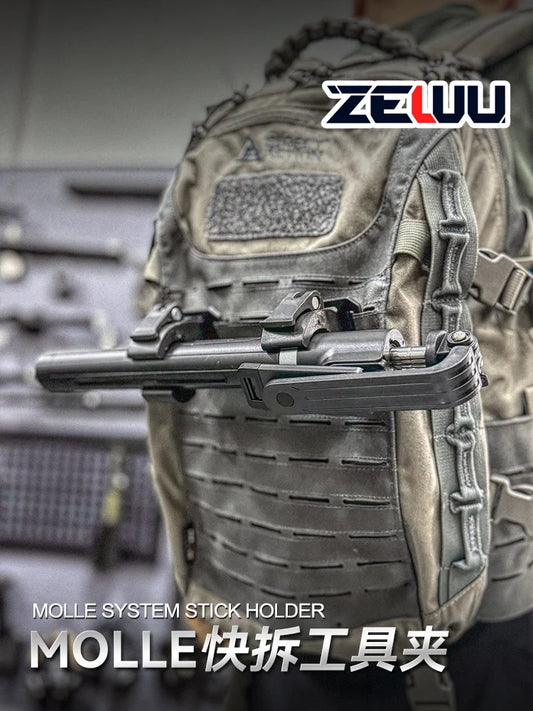 MOLLE quick release tool clip with adjustable axe cover for outdoor self-defense and portable EDC tool