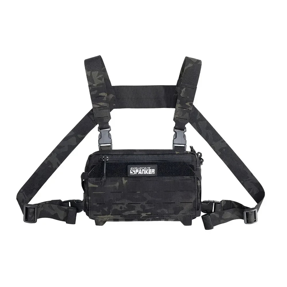 Tatcical Chest Rig Pouch Men's Functional Vest Bag Survival Army CAMO Molle System Kit Bag Backpack Locomotive Backpack
