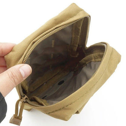 600D Oxford Outdoor  Bag EDC Molle Tool Zipper Waist Accessories Durable Belt Comouflage Pouch  Airsoft