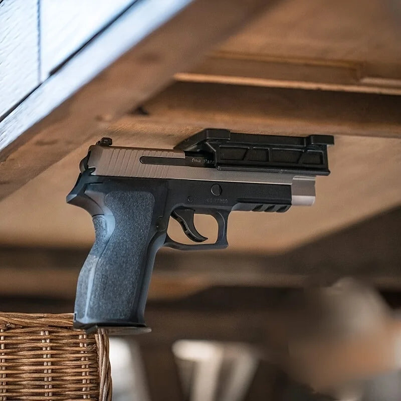 Tactical Magnetic Gun Mount HQ Rubber Coated Gun Magnet Buckler Series for Car Desks Walls Concealed Gun Holder for Handgun