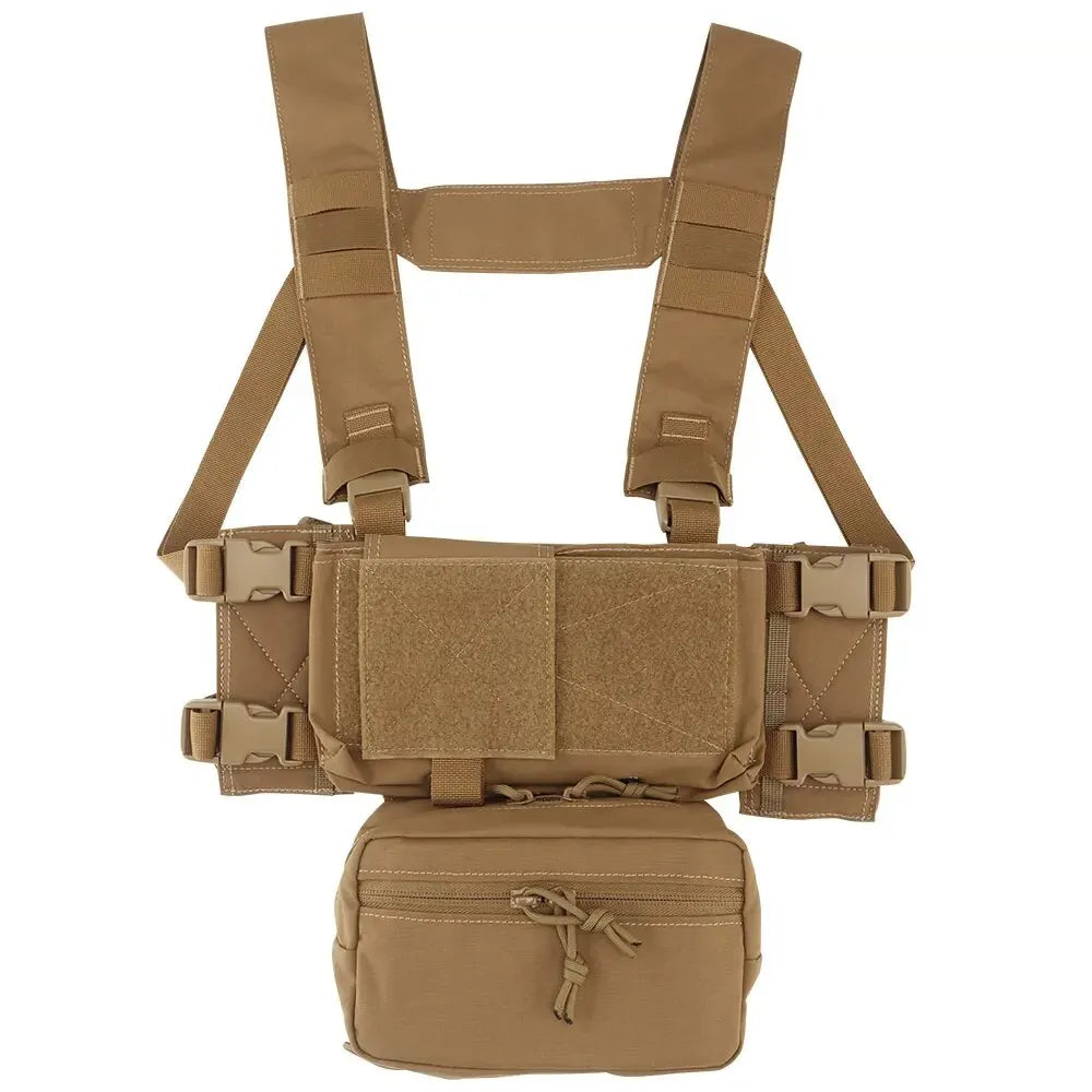 MK4 Chest Rig with 5.56/7.62 Magazine Pouch Holder, Pistol/Wing Pouch, Molle Dangler Pouch