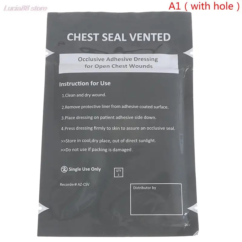 1pc North American Rescue Hyfin Chest Seal Medical Chest Seal Vented Outdoor Emergency First Aid Freeshipping