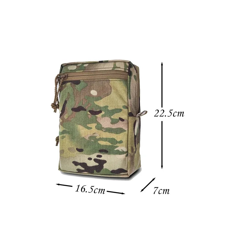 Tactical SS Style GP Tall Pouch Laser Cut MOLLE EDC Pouch Airsoft Vest Hunting Multi-purpose Utility Multicam Storage Bag Gear