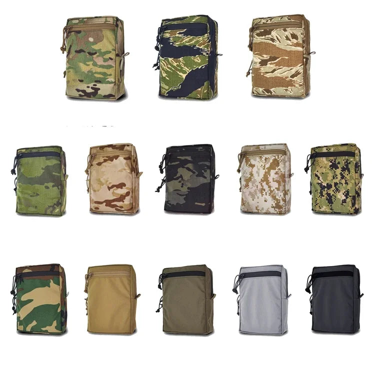 Tactical SS Style GP Tall Pouch Laser Cut MOLLE EDC Pouch Airsoft Vest Hunting Multi-purpose Utility Multicam Storage Bag Gear