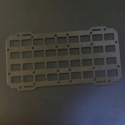 Carbon Fiber Tactical Car Visor Organizer EDC Tool Hanger For Vehicle, SUV, Truck Rigid Molle Panel Hunting Airsoft Gear