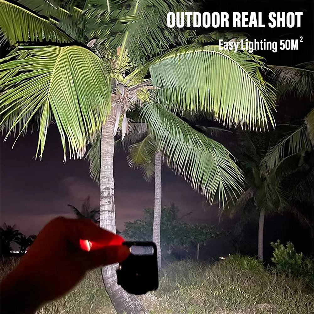 Super Bright MINI COB Keychain Flashlight Charging Lamp Camping Lights with Magnet 4 Lighting Modes for Camping Home