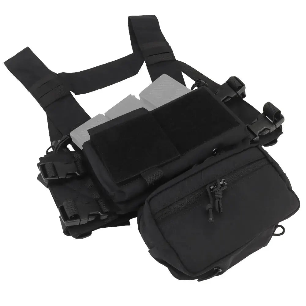 MK4 Chest Rig with 5.56/7.62 Magazine Pouch Holder, Pistol/Wing Pouch, Molle Dangler Pouch