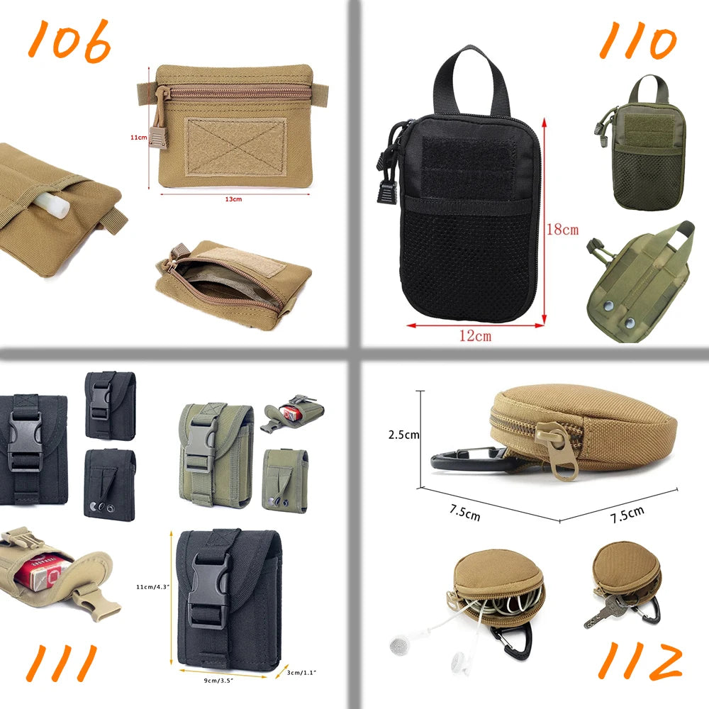 Tactical Bags Molle Pouches Waist Bag Men Phone Pouch Camping Hunting Accessories Belt Fanny Pack EDC Pack