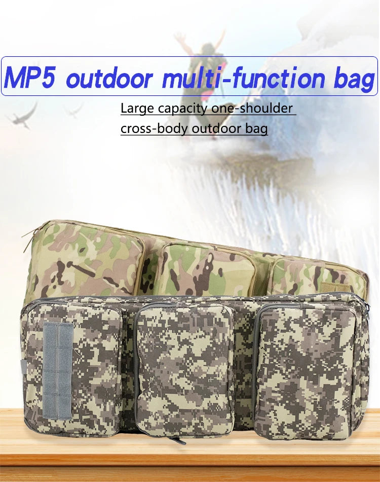 MP5 Tactical Backpack for Outdoor CS, Airsoft Hunting Weapon Pack, Niper Rifle, Molle Gun Bag, Single Shoulder Bag, Oxford 60cm