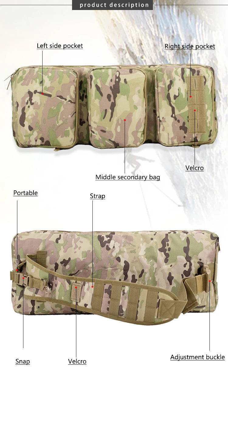 MP5 Tactical Backpack for Outdoor CS, Airsoft Hunting Weapon Pack, Niper Rifle, Molle Gun Bag, Single Shoulder Bag, Oxford 60cm