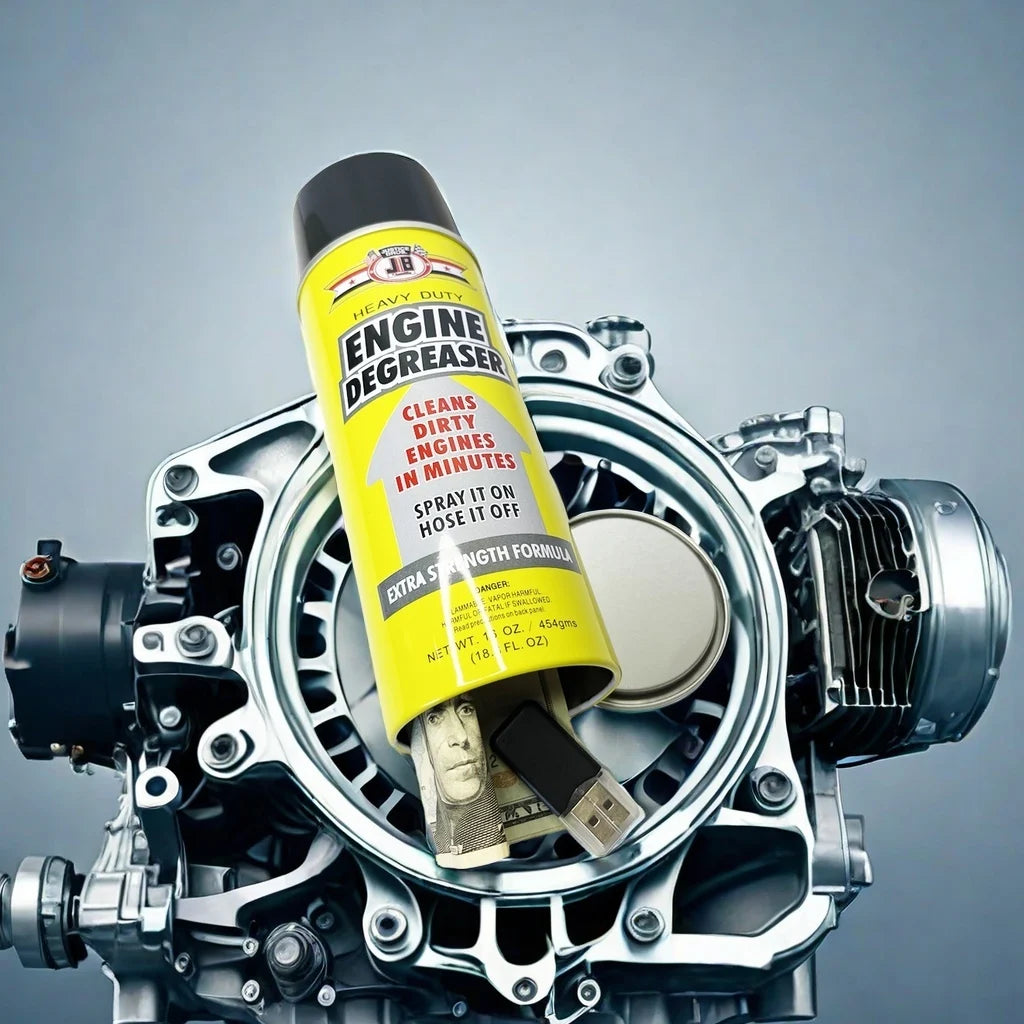 Engine Degreaser Diversion Safe Stash Can with Food Grade Smell Proof Bag with Hidden Compartment for Keys, Cash and Valuables