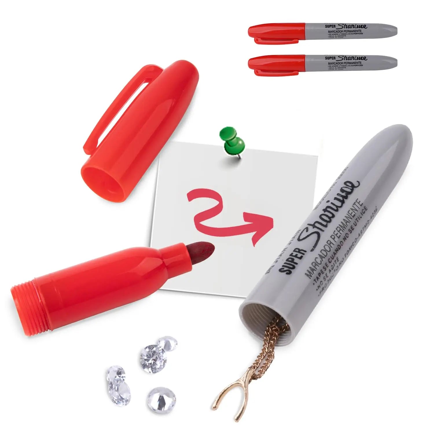 Durable Diversion Safe Marker Pen - Discreet Hidden Storage for Small Valuables - Perfect Fun Gift for Home & Dorm Decor