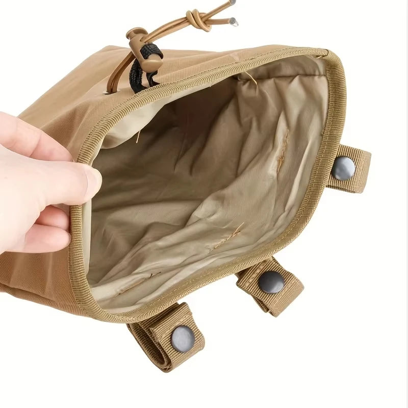 Tactical Hunting Molle Drawstring Magazine Dump Pouch Large Folding Recycling Bag garbage Bag Outdoor Ammo Storage Pack