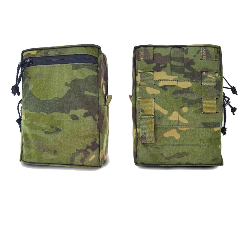 Tactical SS Style GP Tall Pouch Laser Cut MOLLE EDC Pouch Airsoft Vest Hunting Multi-purpose Utility Multicam Storage Bag Gear