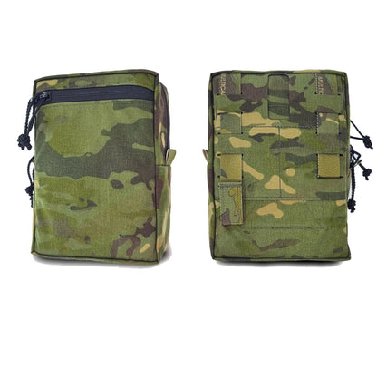 Tactical SS Style GP Tall Pouch Laser Cut MOLLE EDC Pouch Airsoft Vest Hunting Multi-purpose Utility Multicam Storage Bag Gear