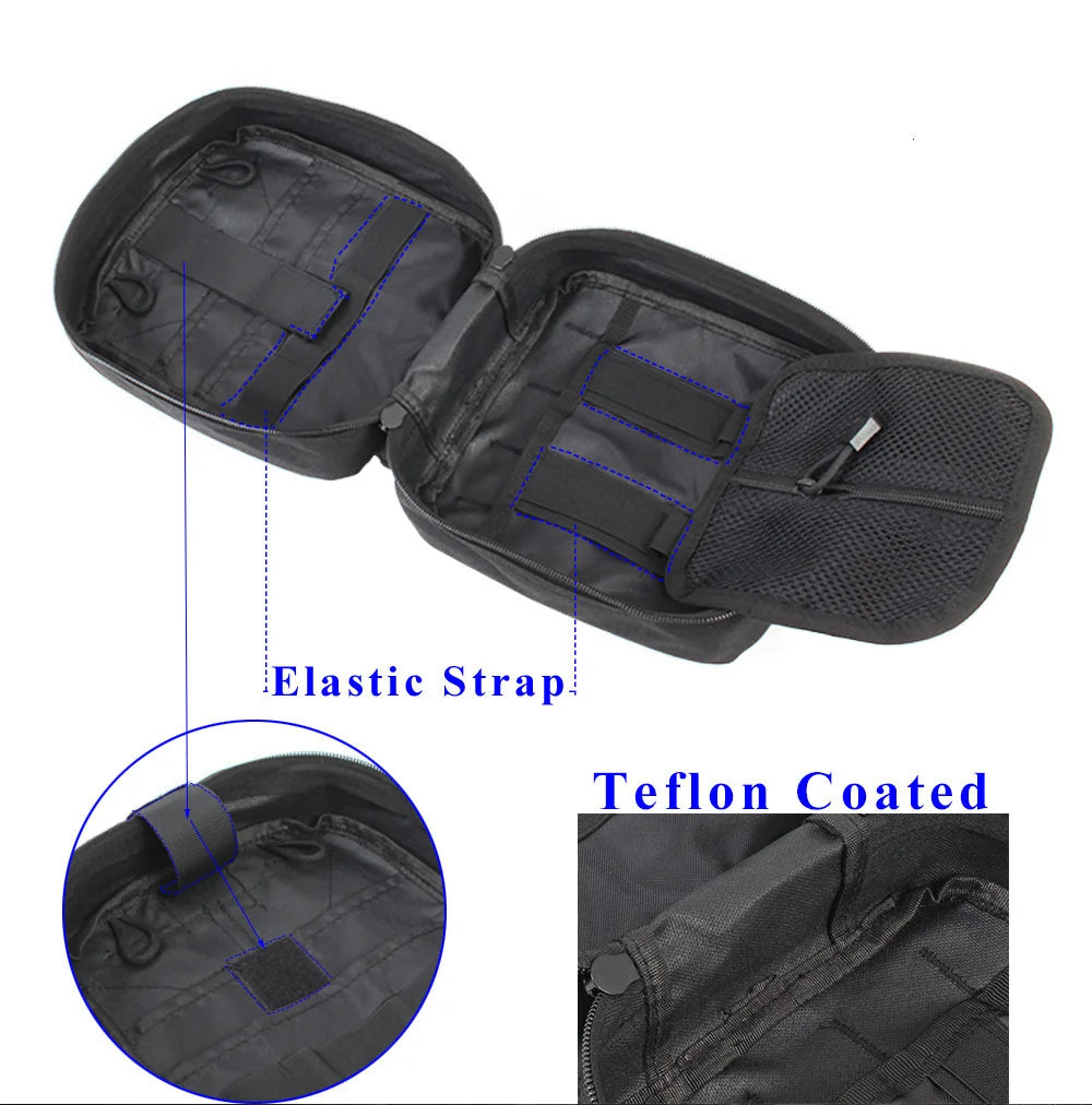 TACTIFANS First Aid Pouch Patch Bag Molle Hook and Loop Amphibious Tactical Medical kit EMT Emergency EDC Rip-Away Survival IFAK
