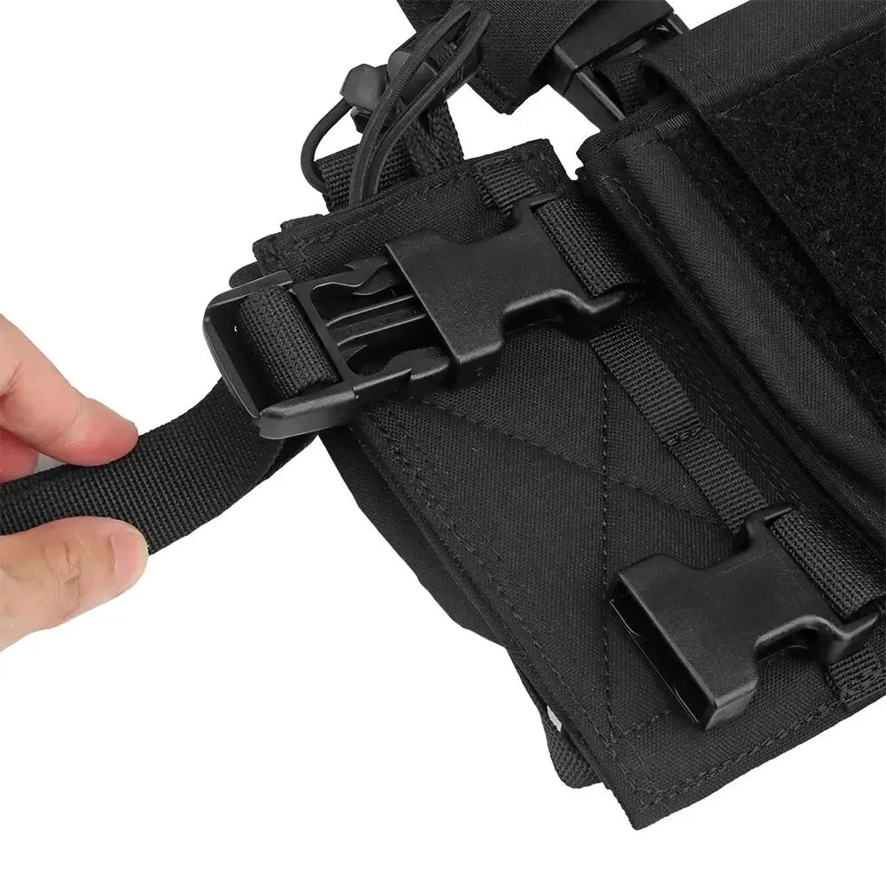 MK4 Chest Rig with 5.56/7.62 Magazine Pouch Holder, Pistol/Wing Pouch, Molle Dangler Pouch