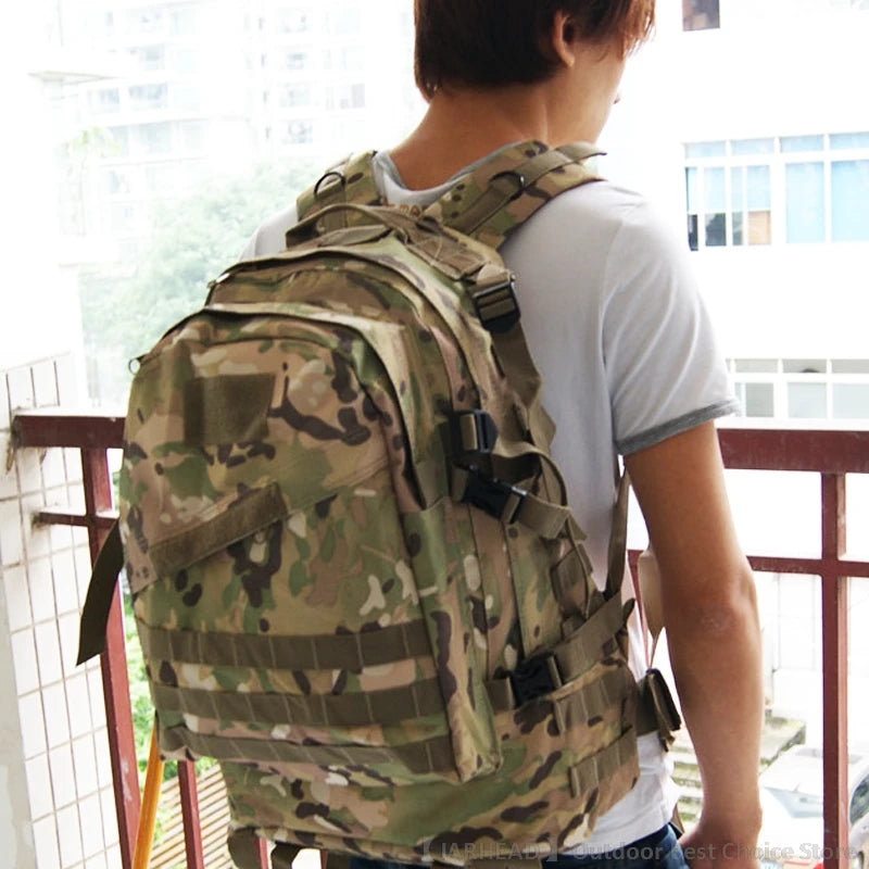 Outdoor Sport Camping Backpack Hiking Trekking School Bag Travel Cycling Walking Large Capacity Rucksack 3D Tactical Backpack