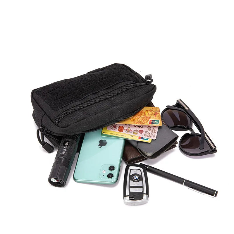 Tactical Molle EDC Pouch First Aid Kit Pouch Cell Phone Pouch Holder Waist Pack Emergency EMT Utility Tool Pouch Hunting Bag