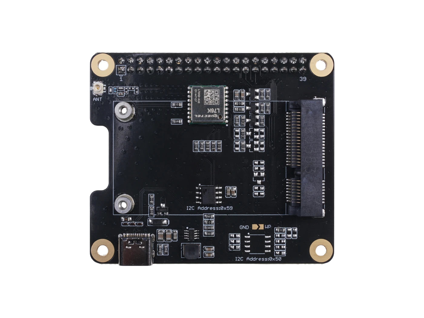 WM1302 Raspberry Pi Hat, Add-on board for WM1302 LoRaWAN Module, Based on LoRa Concentrator Semtech SX1302