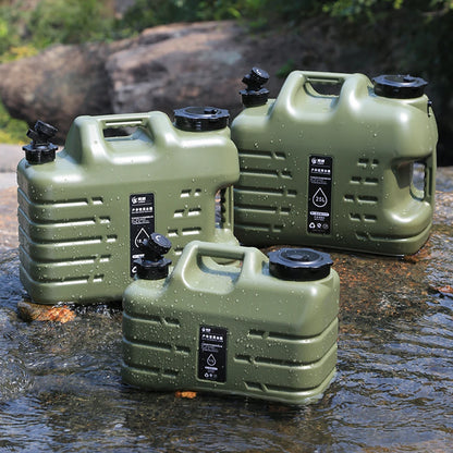 11L Water Bucket Large Capacity Portable Drinking Water Canister with Detachable Faucet No Leakage for Outdoor Travel Driving