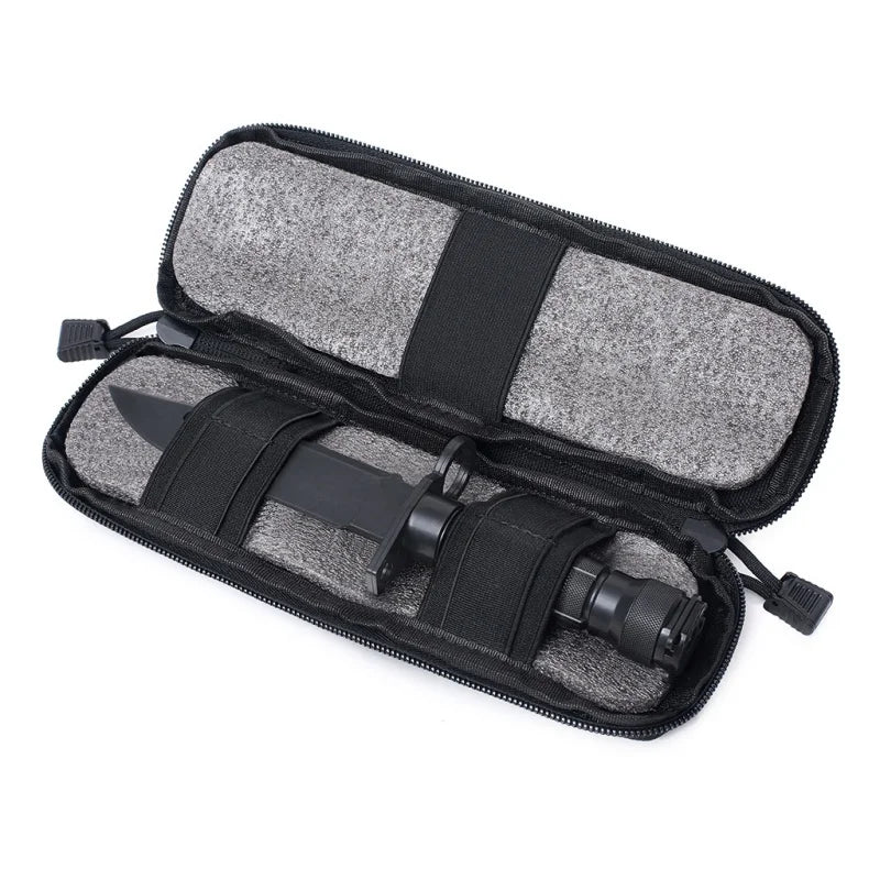 Tactical EDC Knives Pouch Folding Knife Holder Bag Molle Knife Pouch Pocket Nylon Outdoor Hunting