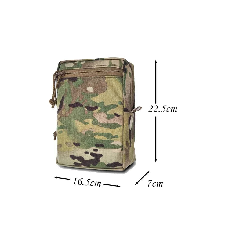 Tactical SS Style GP Tall Pouch Laser Cut MOLLE EDC Pouch Airsoft Vest Hunting Multi-purpose Utility Multicam Storage Bag Gear