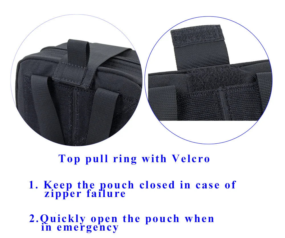 TACTIFANS First Aid Pouch Patch Bag Molle Hook and Loop Amphibious Tactical Medical kit EMT Emergency EDC Rip-Away Survival IFAK