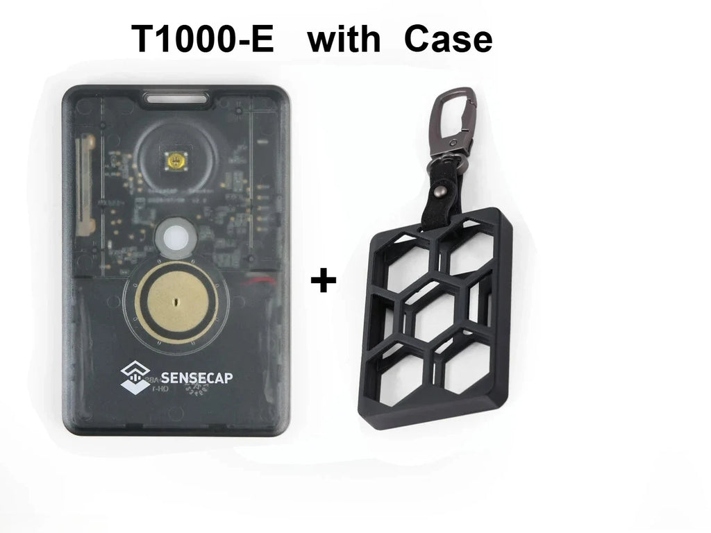 New SenseCAP Meshtastic LoRa Card Tracker T1000 E Protective Case with Leather Keychain