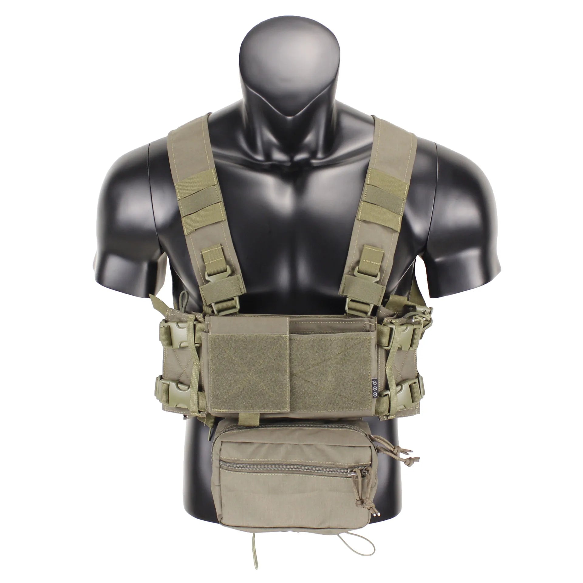MK4 Chest Rig with 5.56/7.62 Magazine Pouch Holder, Pistol/Wing Pouch, Molle Dangler Pouch