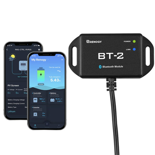 Renogy BT-2 Bluetooth Module RJ45 Communication Port Wirelessly Monitor Real-time Insight Precise Control