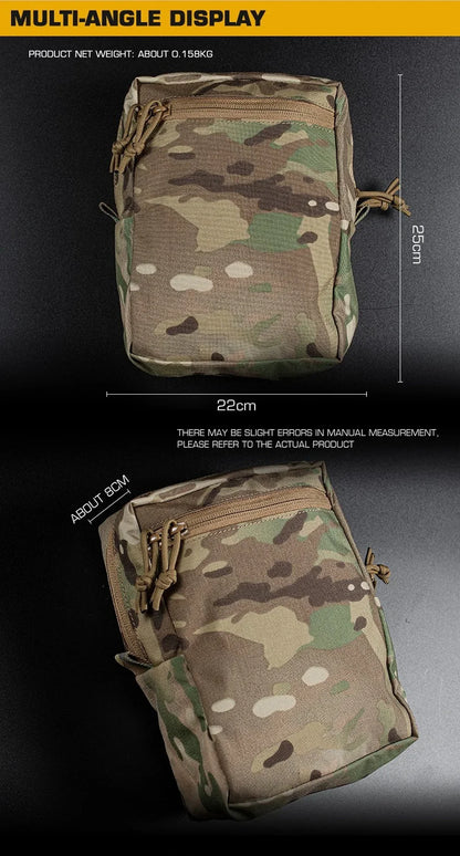 GP Pouch Tall General-Purpose Utility Pack Laser Cut Molle Night Vision Goggles Storage Back Panel Hunting Accessories