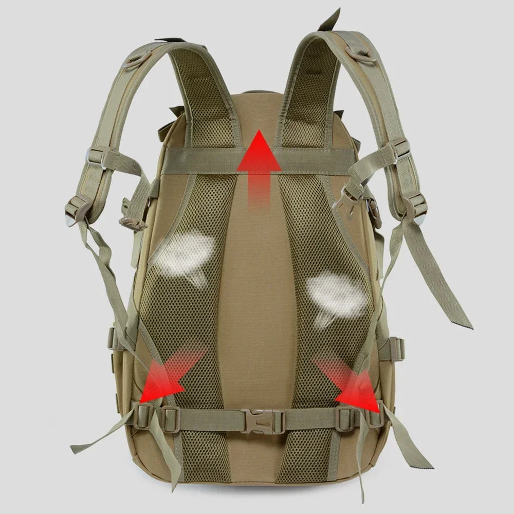 Tactical Backpack Large Capacity Sports Bag Molle System Luminous Strips Hunting Shooting Bags Hiking Camping Riding Rucksack