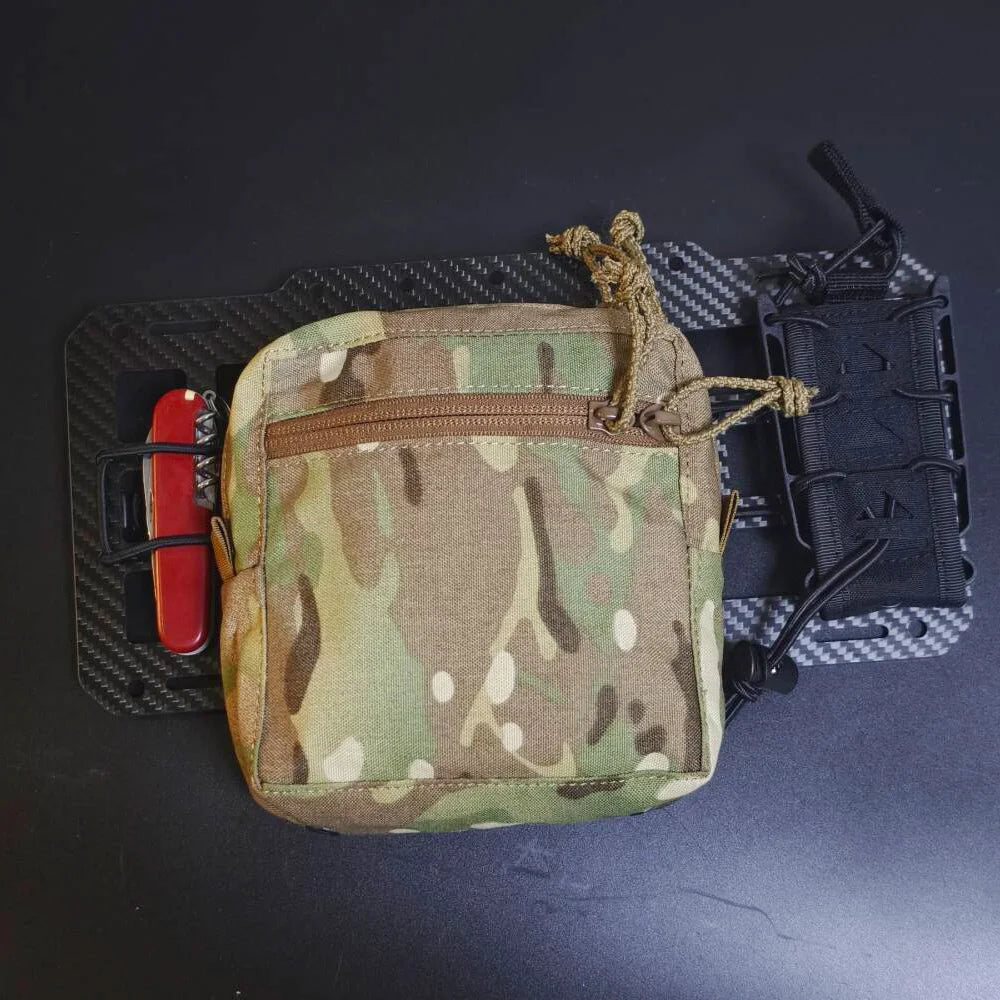 Carbon Fiber Tactical Car Visor Organizer EDC Tool Hanger For Vehicle, SUV, Truck Rigid Molle Panel Hunting Airsoft Gear
