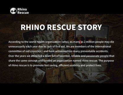 Rhino Rescue Mini Emergency 4in Bandage Compression Trauma Pressure Bandage Wound Dressing For Camping Hiking