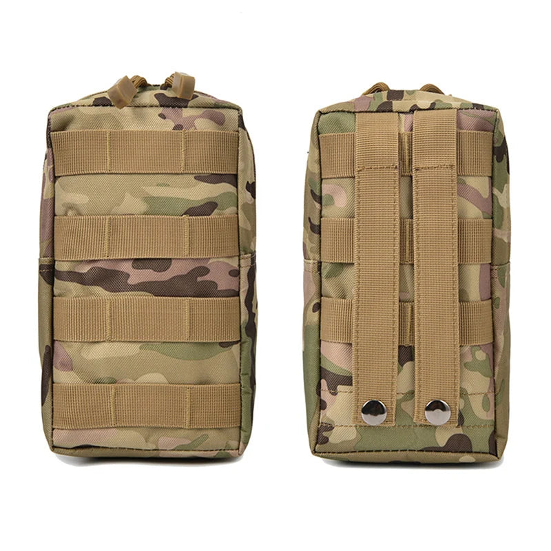 600D Oxford Outdoor  Bag EDC Molle Tool Zipper Waist Accessories Durable Belt Comouflage Pouch  Airsoft