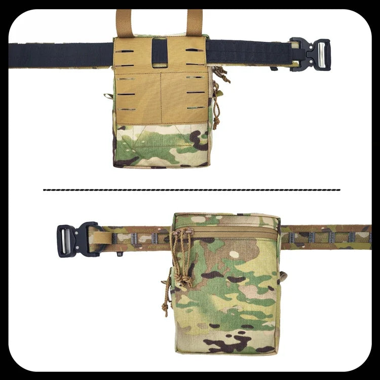 Tactical SS Style GP Tall Pouch Laser Cut MOLLE EDC Pouch Airsoft Vest Hunting Multi-purpose Utility Multicam Storage Bag Gear