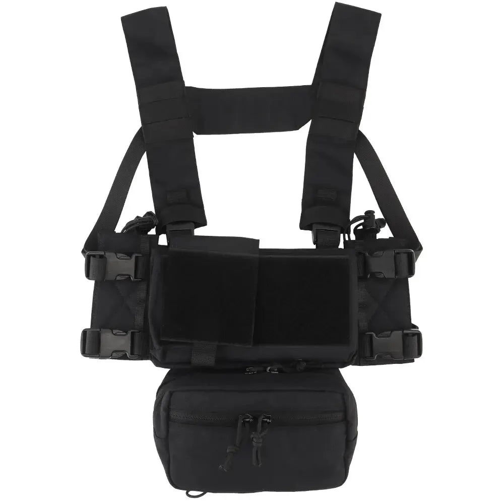 MK4 Chest Rig with 5.56/7.62 Magazine Pouch Holder, Pistol/Wing Pouch, Molle Dangler Pouch